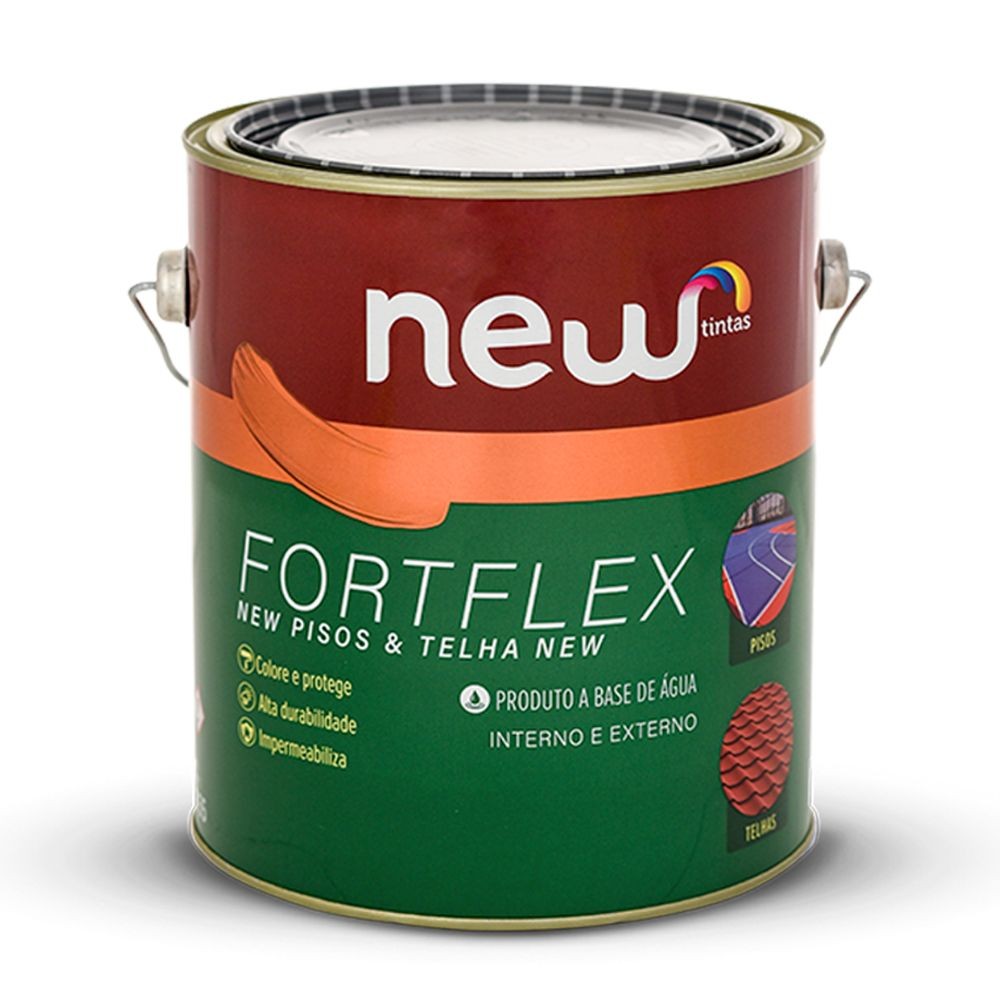 Tinta Acrílica Brilhante Fortflex Telha New 3,6 litros Cerâmica