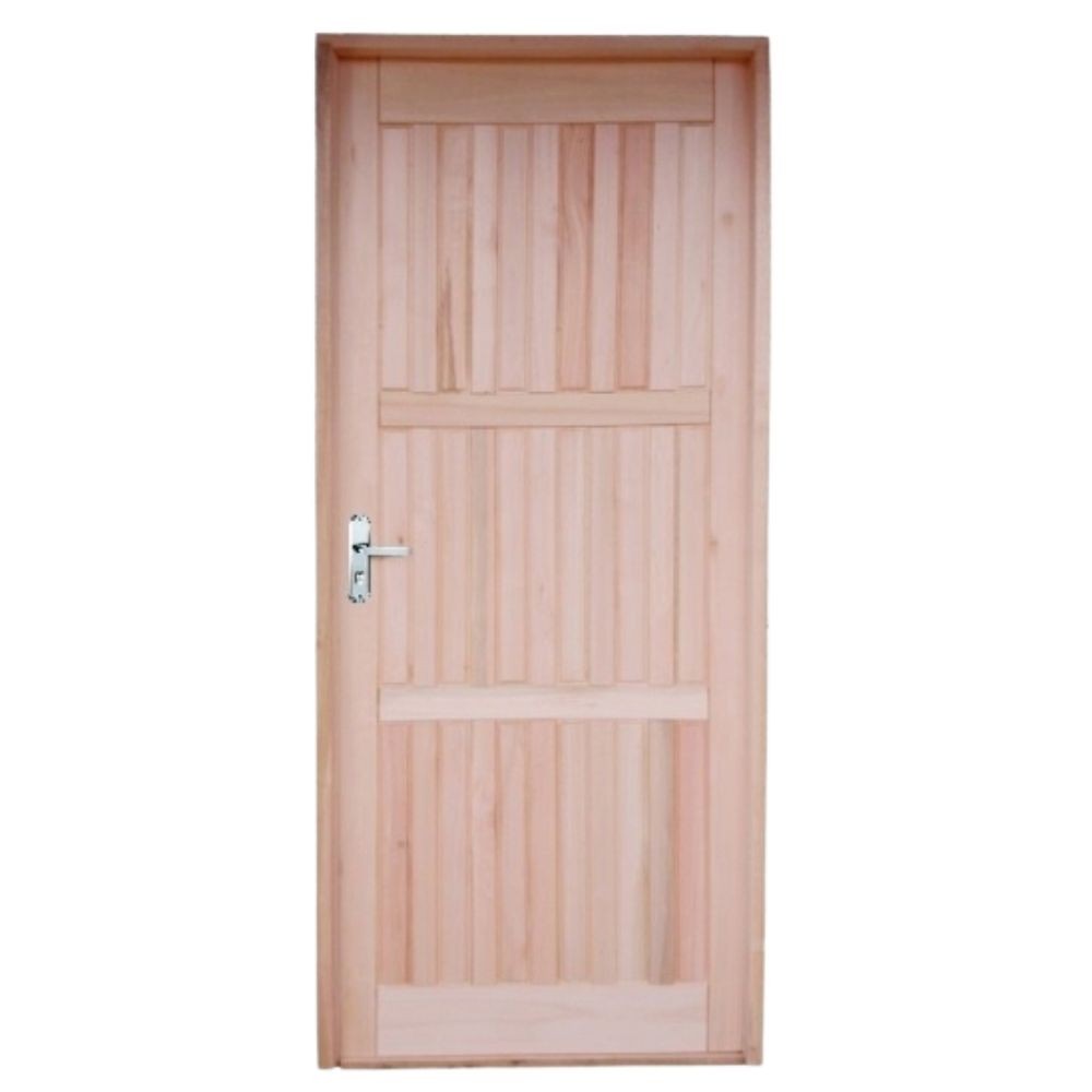 Porta de Madeira Externa Maciça 133 Pop Eucalipto 0,85m x 2,13m Marcos 8cm