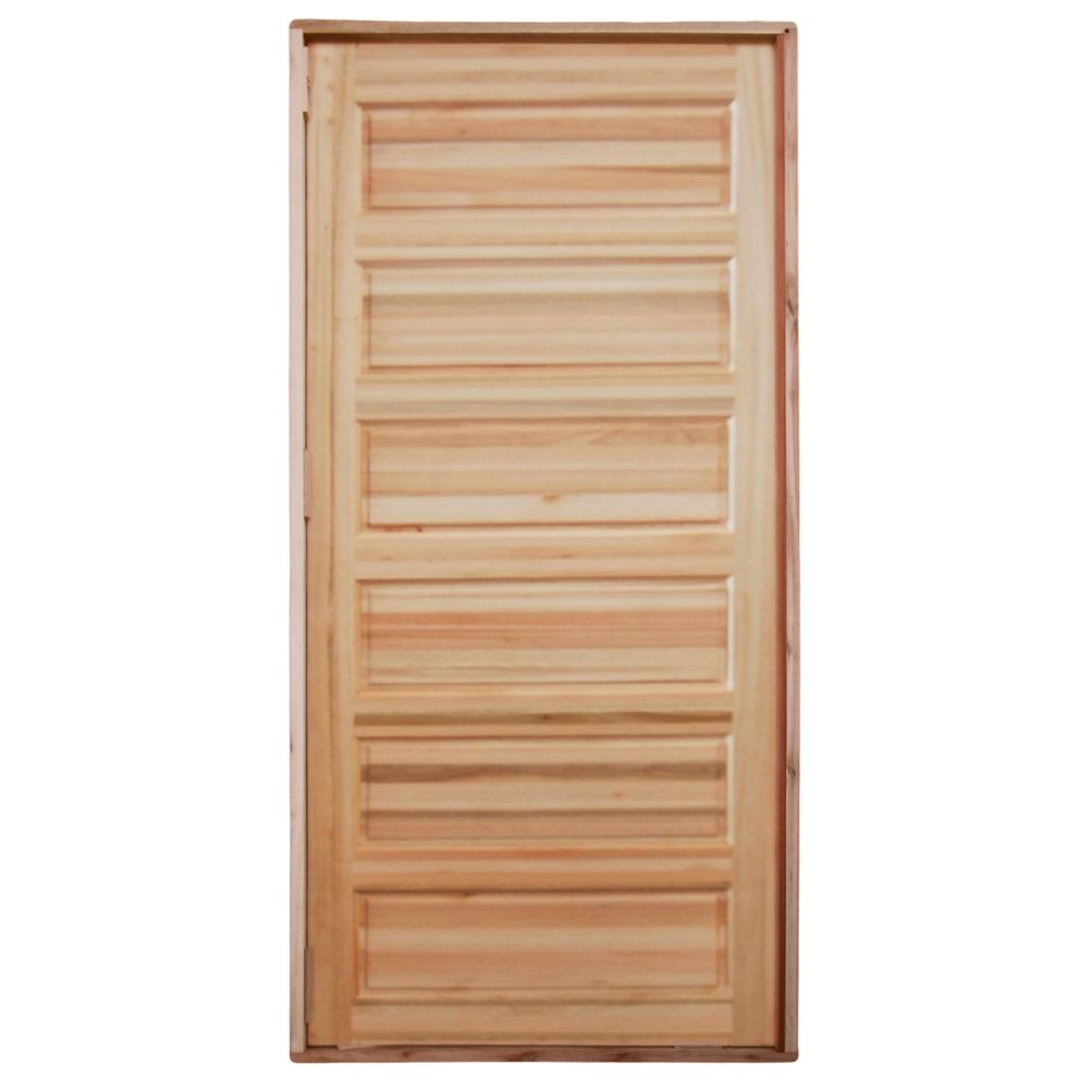 Porta de Madeira Externa Maciça 170 Eucalipto 0,85m x 2,13m Marcos 9,5cm