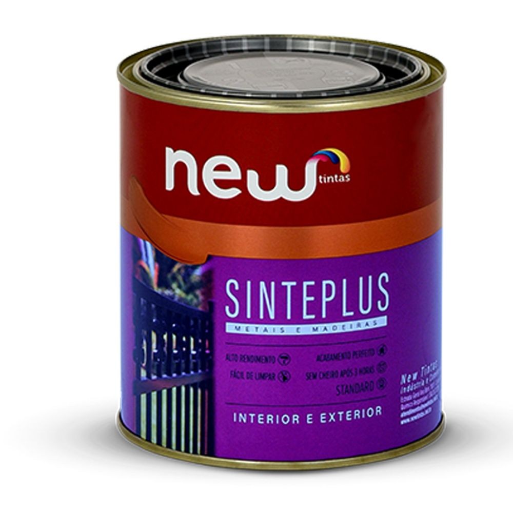 Tinta Esmalte Brilhante Sinteplus Sintético Standard 0,9 litros Branca