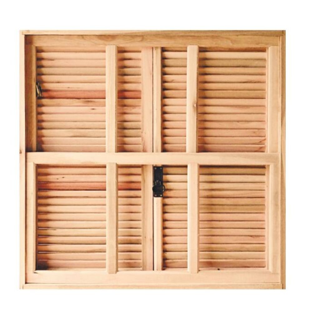 Janela de Madeira Guilhotina Eucalipto 1,40m x 1,20m